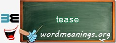 WordMeaning blackboard for tease